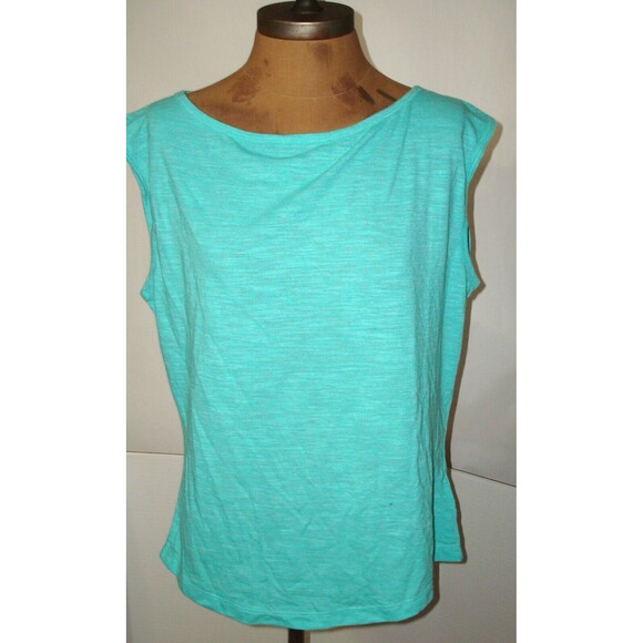 New Womens PrAna NWT S Constance Top Aqua Tee Shirt Organic Recycled Back Cowl - Picture 5 of 5